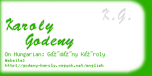 karoly godeny business card